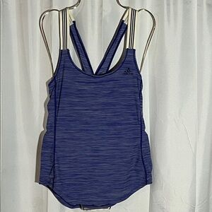 Adidas Women's Purple Striped Tank Top